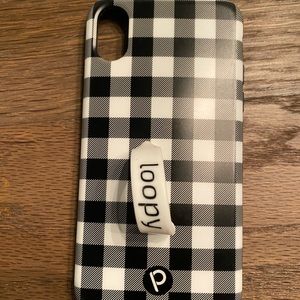 Buffalo plaid Loopy Case for iPhone XS